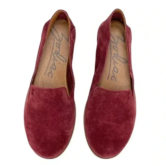 Zodiac Kit Wine Leather Slip On Womens Loafers Size 6.5M - Picture 5 of 12
